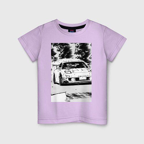 Детская футболка Mazda rx-7 автомобиль гоночный / Лаванда – фото 1