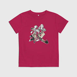 Футболка хлопковая детская Столп Ветра Санеми Шинадзугава Клинок рассекающий, цвет: маджента