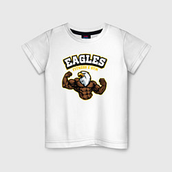 Футболка хлопковая детская Eagles fitness, цвет: белый