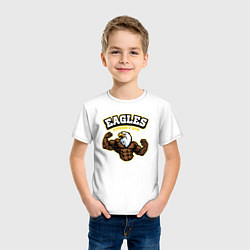 Футболка хлопковая детская Eagles fitness, цвет: белый — фото 2