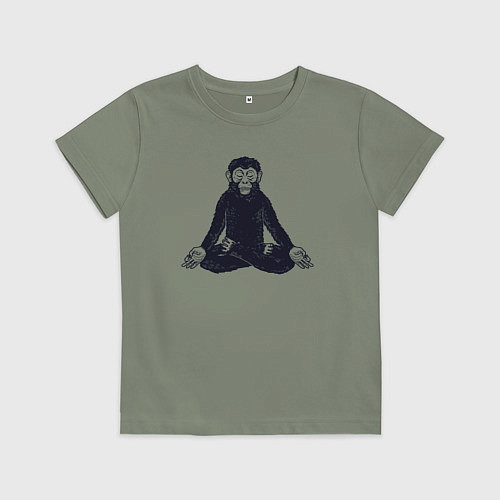 Детская футболка Yoga monkey / Авокадо – фото 1