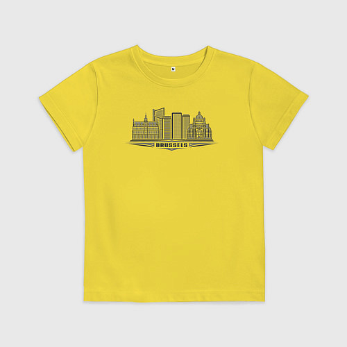 Детская футболка Брюссель - Бельгия / Желтый – фото 1