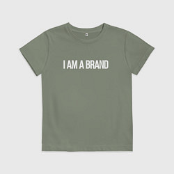 Футболка хлопковая детская I am a brand, цвет: авокадо