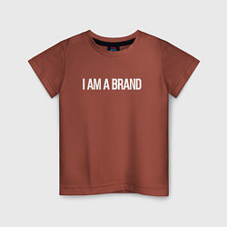 Футболка хлопковая детская I am a brand, цвет: кирпичный