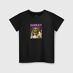 Футболка хлопковая детская Shrexy Шрэк, цвет: черный