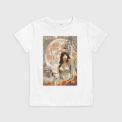 Футболка хлопковая детская Фемида богиня правосудия, цвет: белый