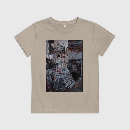 Детская футболка Художественный творческий беспорядок / Миндальный – фото 1
