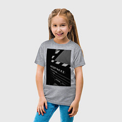 Футболка хлопковая детская Режиссёрская хлопушка, цвет: меланж — фото 2