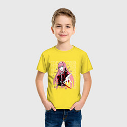 Футболка хлопковая детская Darling in the FranXX Милый из Франкса, цвет: желтый — фото 2