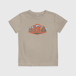 Футболка хлопковая детская Бельгия - Брюссель, цвет: миндальный