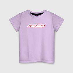 Футболка хлопковая детская Ateez logo, цвет: лаванда