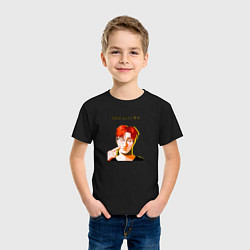 Футболка хлопковая детская Choi San Ateez, цвет: черный — фото 2