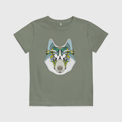 Детская футболка Волк с стиле тату