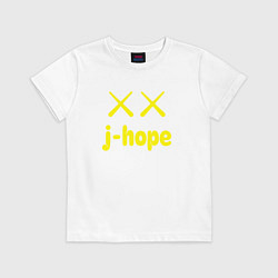 Футболка хлопковая детская BTS j-hope, цвет: белый