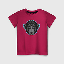 Футболка хлопковая детская Funny monkey, цвет: маджента