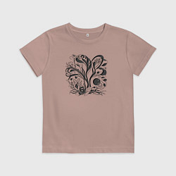 Футболка хлопковая детская Природный модерн, цвет: пыльно-розовый