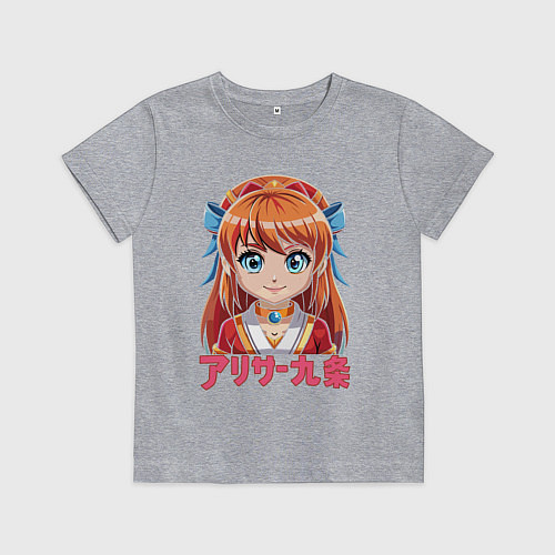 Детская футболка Аля рыжая девочка аниме / Меланж – фото 1