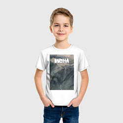 Футболка хлопковая детская Misha горное ущелье, цвет: белый — фото 2