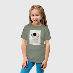 Футболка хлопковая детская Абстрактная картина Perfectly Enough, цвет: авокадо — фото 2