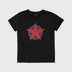 Футболка хлопковая детская Red star symbol, цвет: черный
