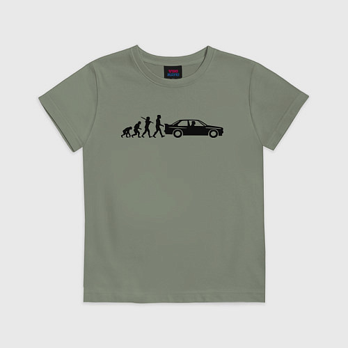 Детская футболка БМВ эволюция / Авокадо – фото 1