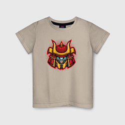 Футболка хлопковая детская Samurai warrior, цвет: миндальный