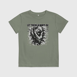 Футболка хлопковая детская Монохромная графика, цвет: авокадо