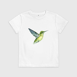 Детская футболка Колибри зелёная