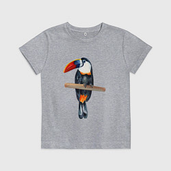 Детская футболка Тукан на толстой ветке