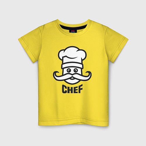 Детская футболка Chef / Желтый – фото 1