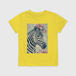 Детская футболка Зебра с цветком