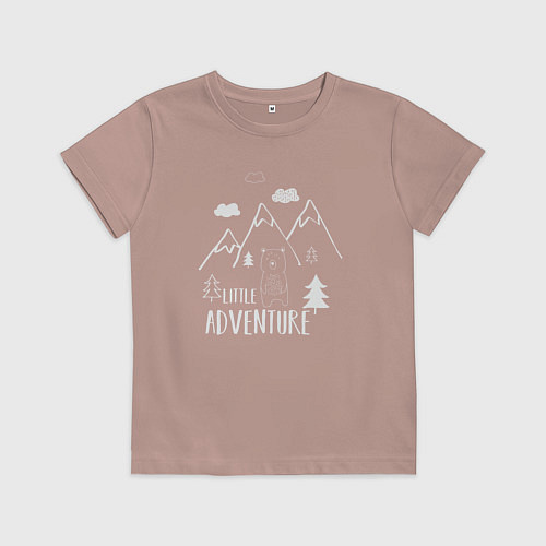 Детская футболка Маленькое путешествие / Пыльно-розовый – фото 1