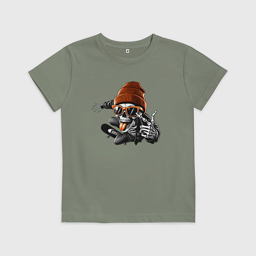 Детская футболка Скейтбордист / Авокадо – фото 1