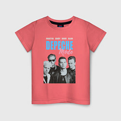 Футболка хлопковая детская Depeche Mode Vintage, цвет: коралловый