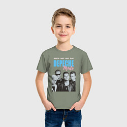 Футболка хлопковая детская Depeche Mode Vintage, цвет: авокадо — фото 2