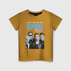 Футболка хлопковая детская Depeche Mode Vintage, цвет: горчичный