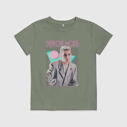 Футболка хлопковая детская Depeche Mode 80s Dave, цвет: авокадо