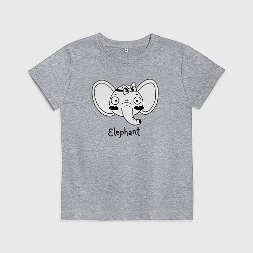 Детская футболка Слоник милаш / Меланж – фото 1
