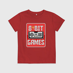 Футболка хлопковая детская 8 bit games, цвет: красный