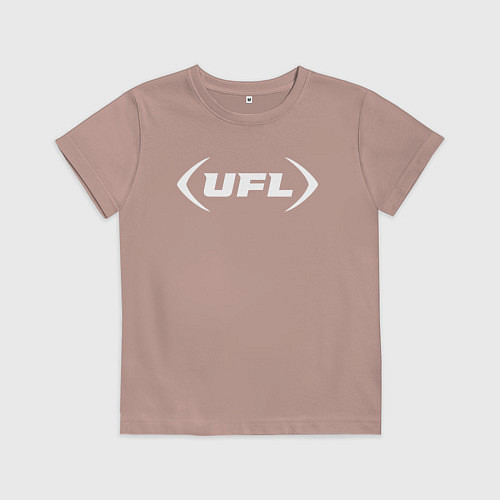 Детская футболка Ufl logo / Пыльно-розовый – фото 1