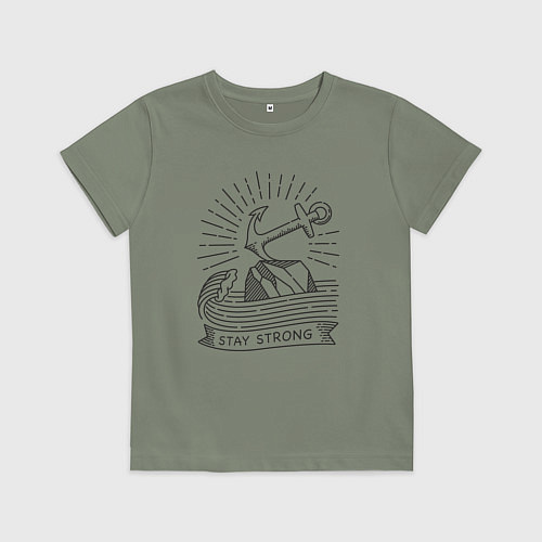 Детская футболка Оставайся сильным / Авокадо – фото 1