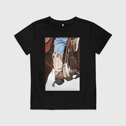 Детская футболка Western style / Черный – фото 1