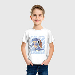Футболка хлопковая детская Покемоны Бластойз Blastoise, цвет: белый — фото 2