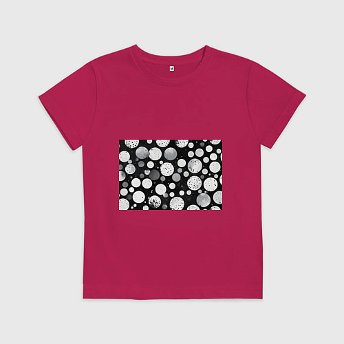 Детская футболка Круги на темном фоне / Маджента – фото 1