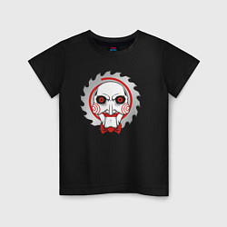 Футболка хлопковая детская Billy the Puppet, цвет: черный