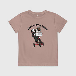 Футболка хлопковая детская Инопланетянин - Пила, цвет: пыльно-розовый