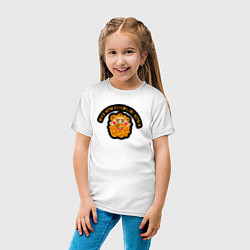 Футболка хлопковая детская Папы с бородой лучше, цвет: белый — фото 2