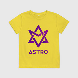 Футболка хлопковая детская Звезда Astro, цвет: желтый
