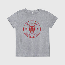 Футболка хлопковая детская Клуб бокса Los Diablos, цвет: меланж
