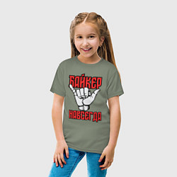 Футболка хлопковая детская Истинный байкер, цвет: авокадо — фото 2